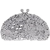 Fawziya&reg; Crystal Grape Hard Case Purses Luxury Rhinestone Clutch Evening Bag