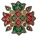 Rangoli Indian Decor for Wall Decoration, Floor Decoration & Table Decoration - 9 Piece Handmade Wooden Art