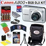 Canon Powershot A800 10 MP Digital Camera (Silver) + 8GB Deluxe Accessory K ....