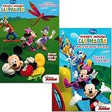 Mickey Mouse Clubhouse Coloring Book Super Set (2 Books - Featuring Mickey Mouse and Minnie Mouse)