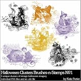 Photoshop Brushes - Halloween Clusters Brushes and Stamps No. 01