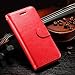 iPhone 6 Case, iPhone 6S Case,Joopapa iPhone 6/6S Wallet Case, Luxury Fashion Pu Leather Magnet Wallet Flip Case Cover with Built-in Credit Card/ID Card Slots for Apple iPhone 6/6s 4.7 Inch (Red)