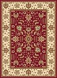 Home Dynamix Madlena 3206-215 5-Feet 2-Inch by 7-Feet 2-Inch Area Rug, Red/Ivory