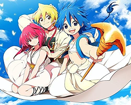 Superb Poster Square Labyrinth Magic Magi Poster Promo Anime Sinbad K Big No Morgiana Japan Prince Alibaba Uta