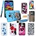 KooJoee(TM) Combo Protective Cases - Bundle of 7 Pieces Soft Rubber TPU Gel Cases Covers For Samsung Galaxy S5 SV + One KooJoee Stylus + Two Screen Protectors + Two Microfiber Cloth , Blue Butterfly/ Black White Zebra/Pink Butterfly/Red Flower/Blue Flower/Pink Love Heart/ US Flag Pattern