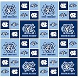 UNIVERSITY OF NORTH CAROLINA TARHEELS COTTON FABRIC-100% COTTON UNIVERSITY OF NORTH CAROLINA TARHEELS FABRIC SOLD BY THE YARD-UNIVERSITY OF NORTH CAROLINA TARHEELS #20 SYKEL