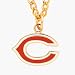 Chicago Bears Chain Necklace with NFL Team Logo Pendant