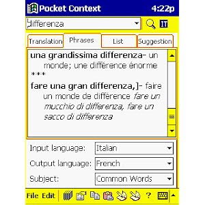 Pocket Context Pro, French - Italian, Pocket PC(ARM), Pocket PC 2002/2003