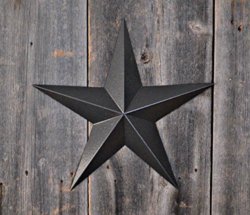 AMISH WARES 72 Inch Heavy Duty Metal Barn Star Painted Hammered Black.