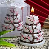 Cherry Blossom Design Cake Candle Favor (Set of 72)