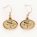San Francisco 49ers NFL Team Logo Gold Tone Dangle Earrings