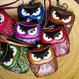 Leather Owl Wristlet