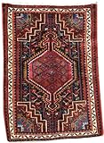 2'10 x 4'0 Handmade Knotted Persian Hamadan Semi-antique Area Rug From Iran/Persia - 47780