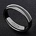 MNH Tungsten Ring Men Black Plating Wedding Band Women 4mm Matte Finish Comfort Fit Polished Edge 7-13