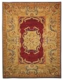 IMAGE OF 2' x 3' Rectangular Safavieh EM422A-2 Burgundy/Gold Color Hand Tufted Indian 