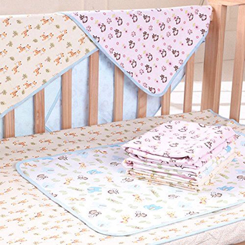 Elf Star Cotton Bamboo Fiber Breathable Waterproof Underpads Mattress Pad Sheet Protector for Children or Adults, Monkey Print, 27