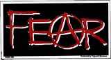Fear - Rectangle Logo with Red ANARCHY Symbol - Sticker / Decal