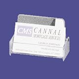 Business Card Holder, Shatter Resistant, Smoke, Sold as 1 each