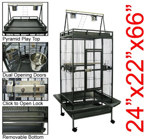 New Large Play Top Bird Cage Parttot Finch Macaw Cockatoo Birdcages