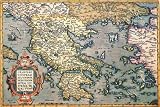 Map of Greece, Art Poster by Abraham Ortelius