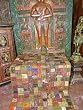 Large Wall Hangings-Brown Gold Hand Embroidered Beaded Tapestry 60x40