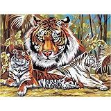 Paint by Numbers Paint Set - Tigers