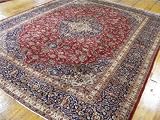 10'0 x 13'2 Red Persian Hand Knotted Wool Kashan Rug