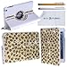 Eco-Fused Rotating Faux Leather Bling Case for Apple iPad Mini 1/2/3 - Including 2 Stylus Pens - 2 Screen Protectors - Microfiber Cleaning Cloth (Leopard)