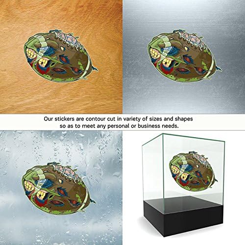 Decal Stickers Rugby Zombie Ball Motorbike Boat package peril diet triangle (11 X 7,94 Inches) Fully Waterproof Printed vinyl sticker