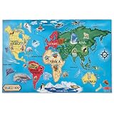Melissa & Doug World Map 33 pcs Floor Puzzle (Toy)