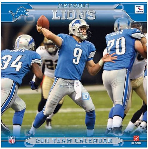 Detroit Lions NFL Team - 2011 Wall Calendar