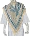 Scarf for Women Hand Painted Print Silk Square 44 x 44 inches (sqsrf081)