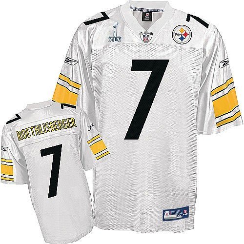 Men's Ben Roethlisberger #7 Pittsburgh Steelers Super Bowl XLV NFL Chase Replica Football Jersey by (Size=LARGE)