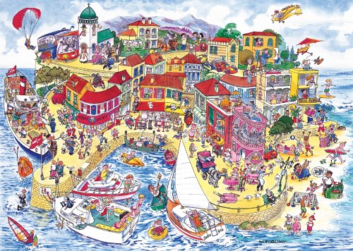 Childrens Toyshop  Toys : Ravensburger Puzzle - Mirror Image Holiday Village (1000 pieces)