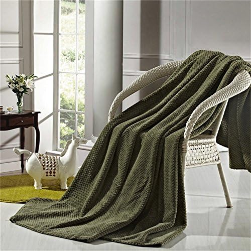 Yisida Plush Throw Blanket Comforter 100% Polyester Microfiber Bed Blanket (Twin, Green)