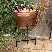 Hammered Bronze Beverage Tub