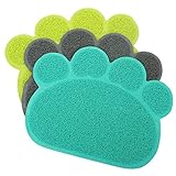 Dog Puppy Paw Shape Placemat Pet Cat Dish Bowl Feeding Food PVC Mat Wipe Clean no.21