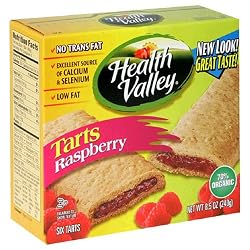 Health Valley Low-Fat Tart, Red Raspberry, 6-Count 8.5-Ounce Boxes (Pack of 6)