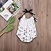 Baby Girls Halter Backless Full Arrows Print Tassels Bodysuit