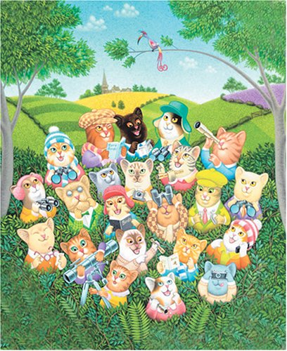 Childrens Toyshop  Third Party New : Ravensburger Puzzle - Cat's Club Bird Watching (500 pieces)