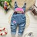 Kidscool Little Girls Imitation Denim Cute Rompers Soft To Wear Cotton Overalls