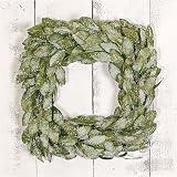 Iced Bay Leaf Wreath - Small