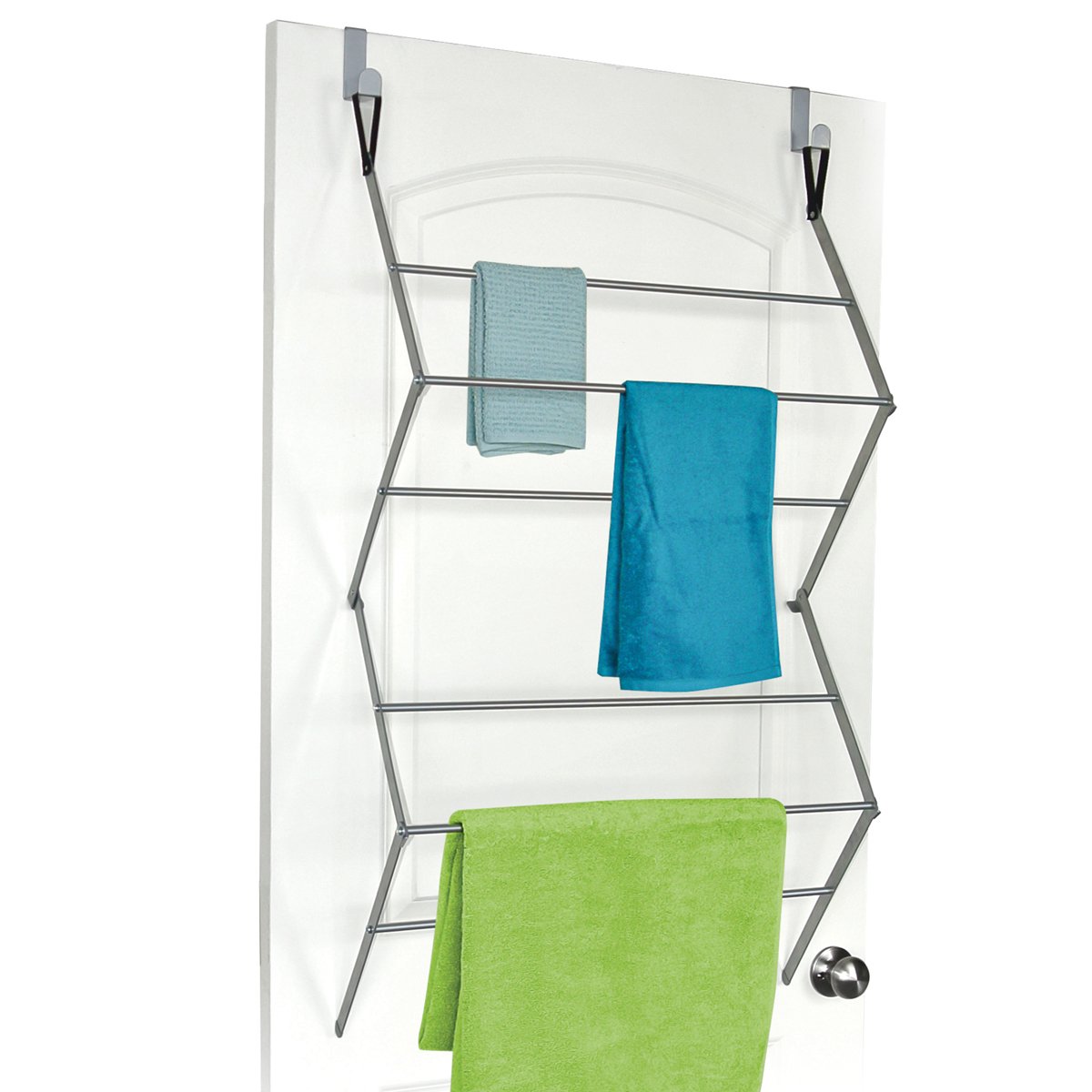 Towel Drying Rack Garment Over The Door Homz Hanger Closet Storage