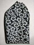 NAVY & WHITE FLORAL Silk Handkerchief, 100% Silk - by Royal Silk