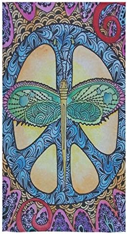 Stylish Peace Sign Peace Symbol Soft Bath/Beach Towel Face Towel Hand Towel(One Side)20% cotton 80% polyester(30x56inches)