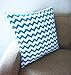 Howarmer Cotton Canvas Aqua Blue Decorative Pillows Cover, Set of 4, Beach Theme (Chevron, Whales, Sea Horse, Sea Stars)