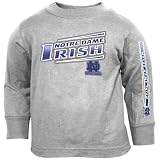 adidas Notre Dame Fighting Irish Ash Juvenile Team Vision Long Sleeve T-shirt