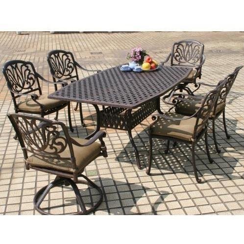 Darlee Elisabeth 6-person Patio Dining Set - Antique Bronze product image