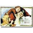 Nostalgic Christmas Tin Sign : Christmas Wishes Santa Claus