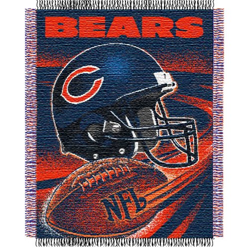 Chicago Bears NFL Triple Woven Jacquard Throw (Spiral Series) (48x60